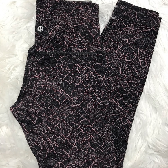 lululemon athletica Pants - Lululemon Align 25” 4 Spanish Rose Lacescape 7/8